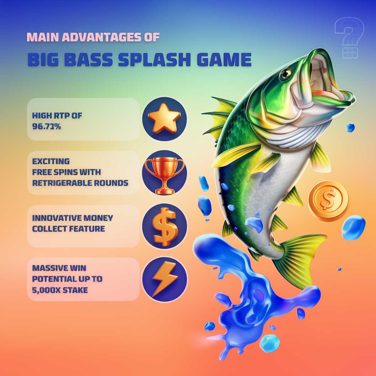 Big Bass Splash slot game main features